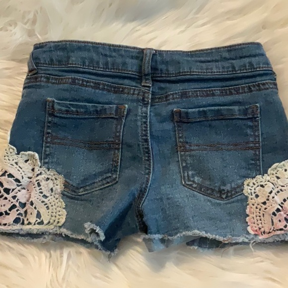 Epic Threads Blue Denim Shorts with Cream Lace - Picture 5 of 5